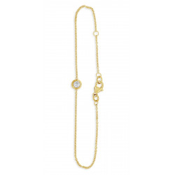 Ladies 9ct Yellow Gold 0.06ct Rubover Bracelet